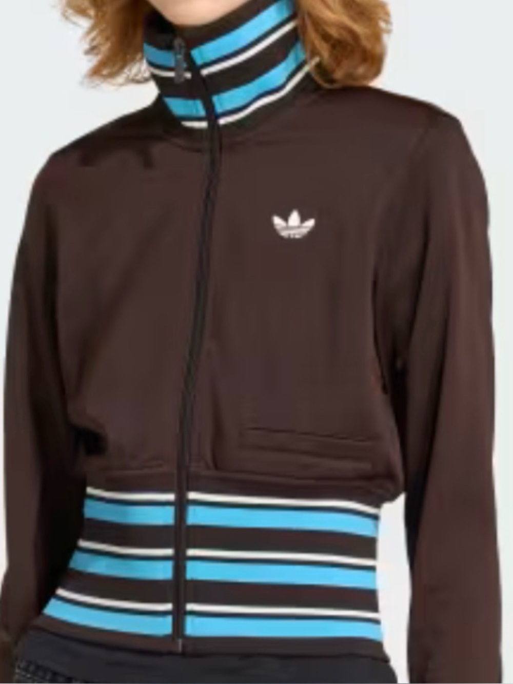 adidas Originals Women’s Brown & Blue Fitted Track Jacket - Picture 11 of 11